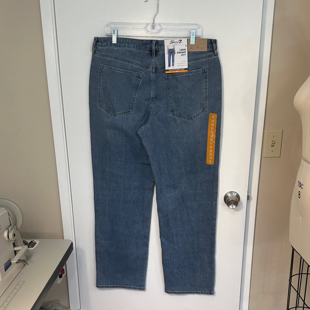 NWT Size 12, Seven7 Loose Straight Jean - Picture 4 of 10